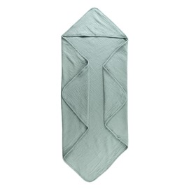 MniJiza Baby Hooded Towel Infant Muslin Cotton Bath Towel Newborn Soft Absorbent Towels (Graygreen)