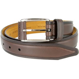 Mens Lejon Dress Belt-The Ambassador Full Grain Genuine Calfskin Leather Dress Belt In Brown, Made In USA