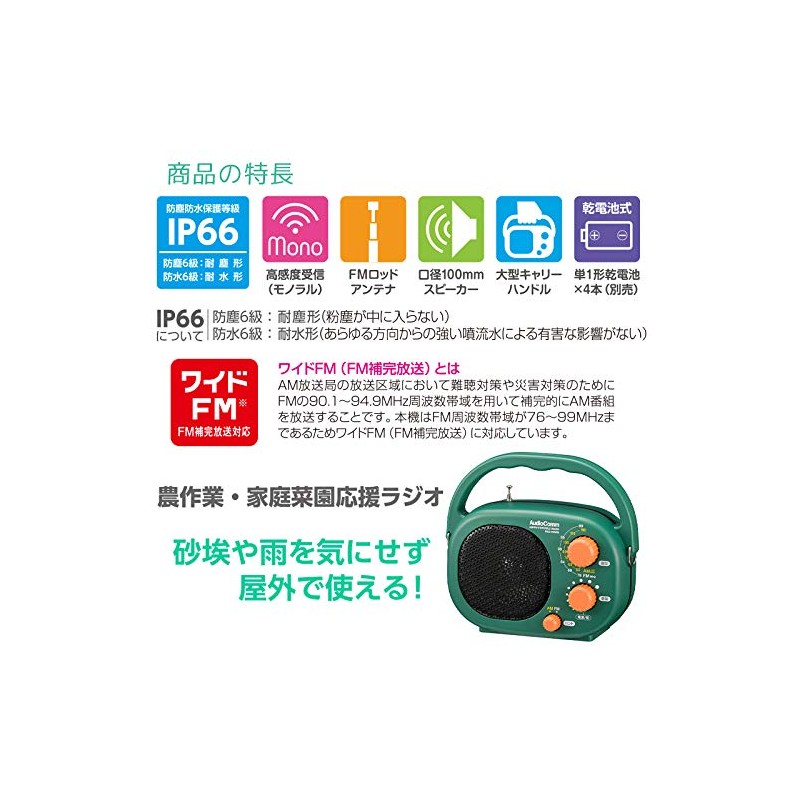 Ohm Electric AudioComm 03-5632 Rich Harvest Radio PLUS_RAD-H390N