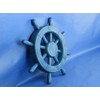 Handcrafted Model Ships Rustic All Light Blue Ship Wheel 12"