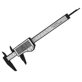 WedDecor Digital Vernier Caliper, 150mm/6 Plastic Vernier Caliper Digital Electronic Ruler Carbon Fiber Digital Caliper Gauge Micrometer Measuring Tool with Large LCD Screen MM/Inch Conversion
