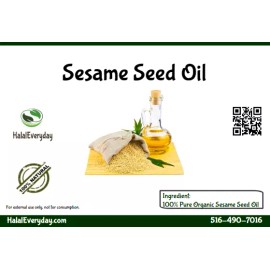 halaleveryday 100% Pure Sesame Oil - Natural Cold Pressed - 128 fl oz