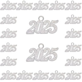 Aokbean Graduation Charms Decoration Mini Crafts: 20pcs 2025 Number Tassel Pendants for Graduation Cap Charms, Key Decor, Bag Ornament, Jewelry Making Crafting, School Memorial, DIY Earring Necklace,