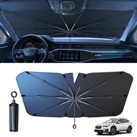 FUTLU 2024 Upgrade Car Umbrella Sunshade with Pull Rope,Windshield Sun Shade Umbrella,Car Sun Shade Windshield Foldable,Car Windshield Sun Shade Cover Visor(S,140X74CM)
