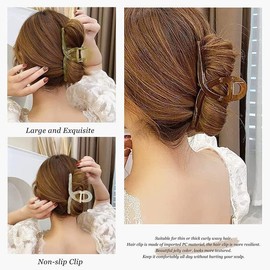 PACTIV Korean 4 pcs Lightweight Jelly-colored Acrylic Hair Clips Non Slip Strong Hold Hair Claw Clip All Match Hair Accessories 1 count (Pack of 4) MULTI