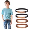 Pack of 4 Boys Girls Elastic Belt - Adjustable Buckle