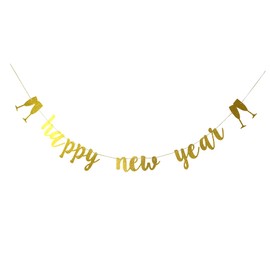 Starsgarden Happy New Year Banner New Years Decorations | New Years Eve Party Supplies 2026(Gold New Year)