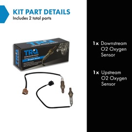 TRQ 2 Piece Set O2 Oxygen Sensor Compatible with 2013-2017 Nissan Altima, 2012-2014 Murano, 2012-2015 Quest, 2013-2015 Pathfinder, 2014-2015 Infiniti Q60