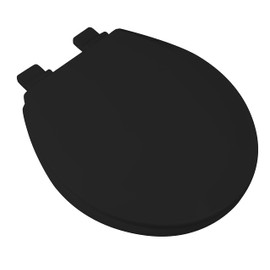 Bath Décor 1Q1R7-90 Premium Molded Wood Slow Close Toilet Seat with Vari-Adjust Release ‘N’ Clean Lok-Down Hinge and Quik-Lok Mounting Hardware, Round, Black