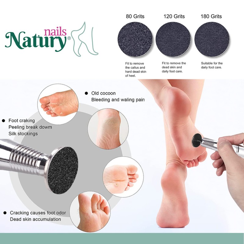 Natury Nails Podo Disc Replacement Sanding Discs 100 Pieces with