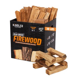 Kiln Dried Oak Wood by Kindled Provisions – Premium Firewood for Pizza Ovens, Indoor Pizza Oven, Pizza Stone, Solo Stove & Smoker Grill – Boxed Hardwood for Cooking, Grilling & Wood-Fired Flavor