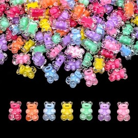 200 g + dulces a granel surtido de lindas abalorio Kandi para hacer joyas, kit de fabricación de pulseras, suministros de manualidades abalorio (oso)