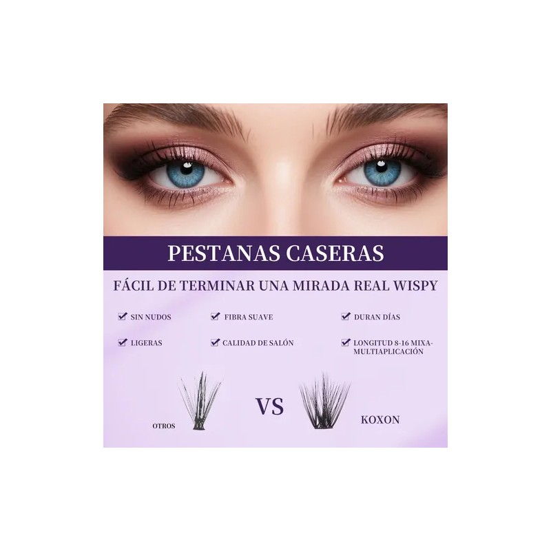 120pzs Extensiones Pestañas Raíces Curvatura D 8-18mm, K28
