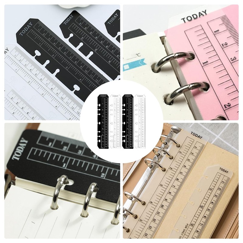 Pack of 4 Bookmark Ruler, A5 Page Marker Ruler, Folder,