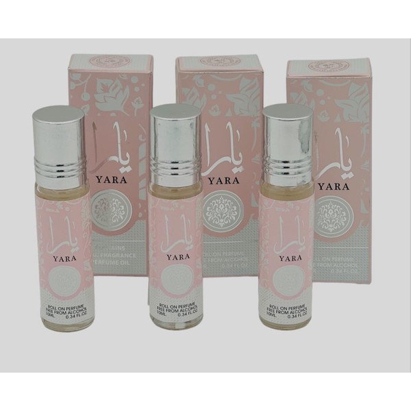 YARA Roll On Perfume Oil CPO - 10ML (0.34 OZ) Ardof Perfumes, Tavel Size Perfume Oils, Perfume Oils for Men & Women. (3 pack)