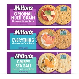 Milton's CRAFT BAKERS Milton s Gourmet Crackers 8.3oz Pack of 3 Non GMO Whole Grain Snacks