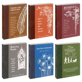 Diuhofart 288 Sheets Vintage Washi Stickers Books for Journaling, 6 Sets Classic Literature Scrapbook Stickers for Scrapbooking, Junk Journal Supplies, Scrap Book Kit, Collage, DIY Craft Arts