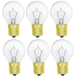 Lava Lamp Light Bulb 25W S11 E17 Base Replacement Bulbs for 14.5 Inch Lava Lamps and Glitter Lamps,120 Volt,Dimmable,2700K Warm White,6 Pack