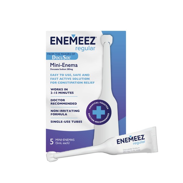 Enemeez Docusate Sodium Enema - Fast Acting Constipation Relief for