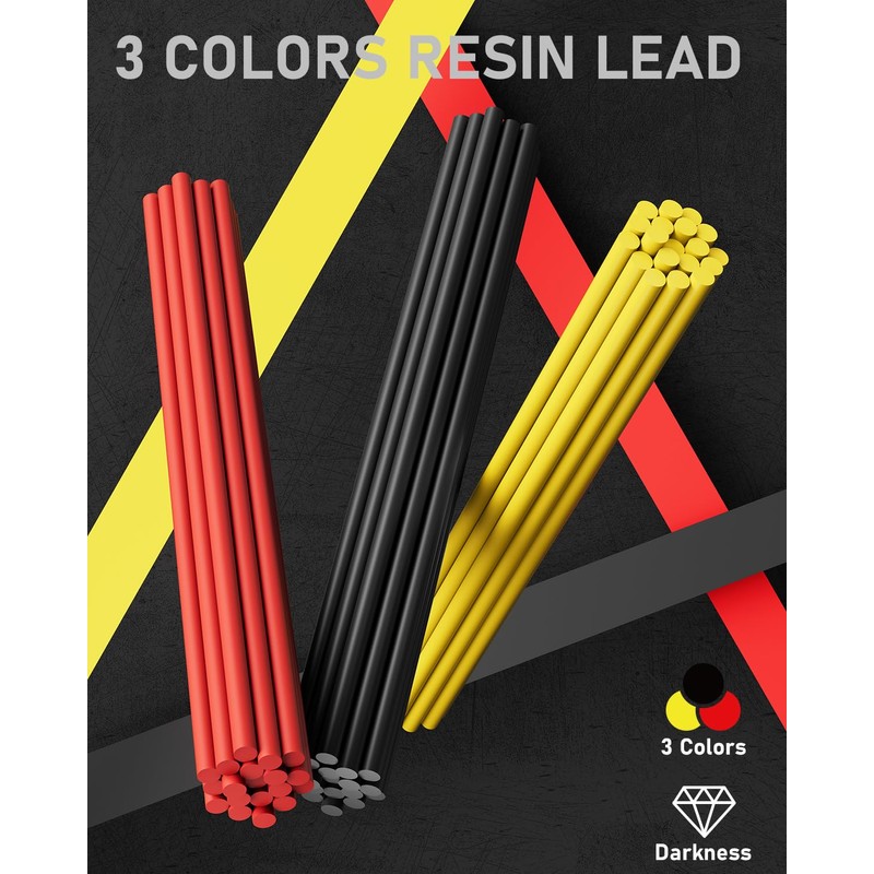 Four Candies 1.3mm Mechanical Pencil Set with 72 Lead Refill,