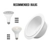 PROCURU [12-Pack] 6" Metal Recessed Can Light Trim Cover, Step