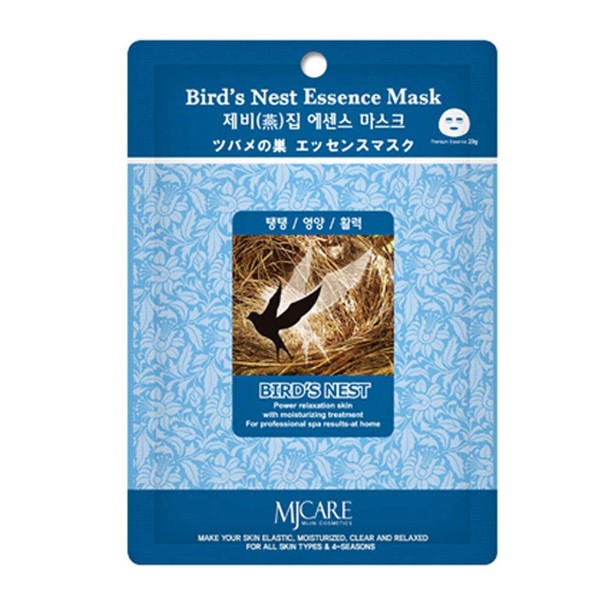 The Elixir Beauty MJ Care Korean Cosmetic Pack Facial Sheet - Premium Nest Essence (23g, 35 Pcs)