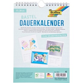 Bastel Permanent Calendar 17 x 24 cm Annual Calendar for DIY Craft Calendar DIY White