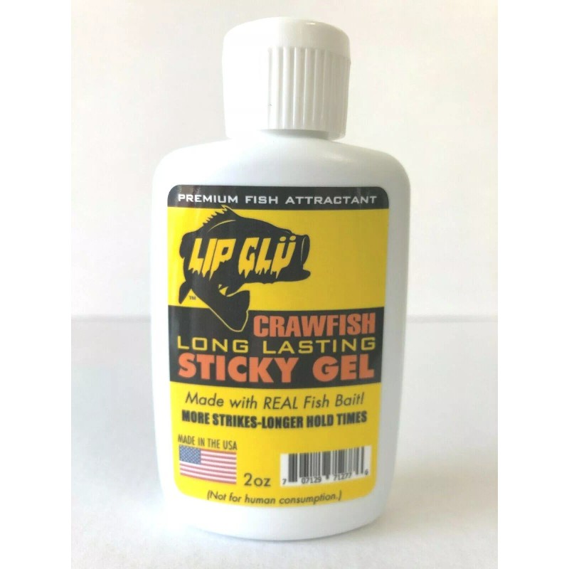 Lip Glu Fish attractant "Crawfish" sticky gel. Real Crawfish in
