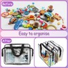 8 Pcs XL-Large Clear Toy Storage Bags with Zipper, Reusable