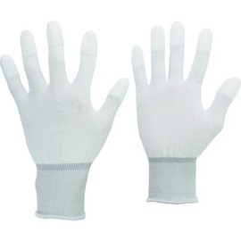 Midori Anzen MCG701N Quality Control Gloves, Work Fit, Fingertip Coating, Large, Pack of 10 Pairs
