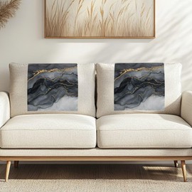 Qehuruxo Headrest Cover Non Slip Sofa Covers Furniture Slipcovers Soft Breathable Couch Headrest Protector Fade Resistant Print Head Protector Cover for Sofa,Theater Seat Covers for Home Grey Marble