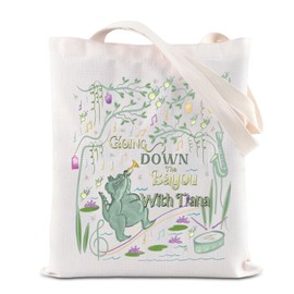 KUIYAI Princess And Frog Movie Merchandise Tote Bag WDW Frog Princess Lovers Shoulder Bag Kingdom Gift Adventure Trip Gift (GoinTi ToteS)