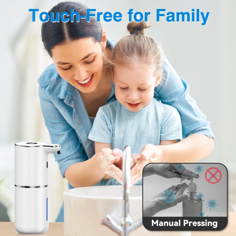 Automatic Soap Dispenser with Smart Digital Display, Touchless Rechargeable Hand