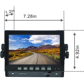 AHD 1080P 7" Wired Reverse Rear View Backup Camera System,Guide line,IP69K Waterproof IR Night Vision Camera, for Tractor/Truck/RV/Excavator/Caravan/Skid Steer/Heavy Equipment