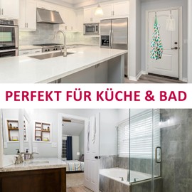 Robin Goods® 4 x Stainless Steel Door Hooks, Clothes Hooks for Room and Cupboard Doors, Coat Hooks for Hanging without Drilling, Towel and Jacket Holder Made of Metal