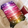 Beabes Music Notes Dinner Tablecloth Table Cover, Rainbow Spectrum Pulse