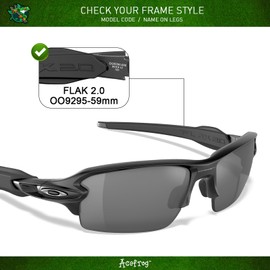 Acefrog 4 Pairs Polarized Replacement Lenses for Oakley Flak 2.0 OO9295 Sunglasses, Perfectly Fit, Shatterproof, Anti-scratch, Value Pack