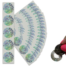 Glitter 1 inch Holographic Silver Round Scratch Off Sticker Labels for DIY Make Your Own Lottery Raffle Ticket Games 100 Pack My Scratch Offs