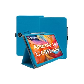 Case for TUOHAITIME C5 Android 14 Tablet 11 Inch 2024 Upgraded Version，Premium Leather Business Folio Stand Cover with Hand Strap for Tablet,Light Blue.