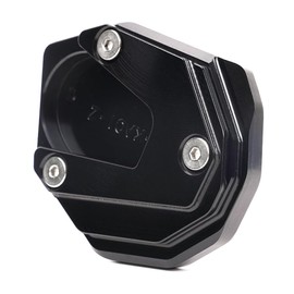 LLIDFONK Für Kawasaki Z900 Z650 RS Z1000 SX Z800 Ninja 650 300 1000SX Ninja ZX6R ZX10R ER6F ER6N Aluminium Motorrad Zubehör Seitenständer Fuß Ständer Verlängerungspad Stützplatte (Schwarz)