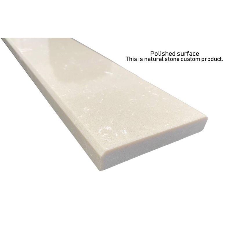 Tenedos Crema Marfil Engineered Marble Door Floor Threshold Saddle Polished,