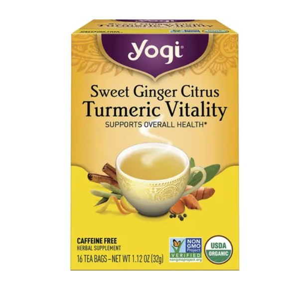 Yogi Sweet Ginger Citrus Turmeric Vitality 16 Tea Bags
