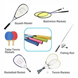 AIMALL 4/8 PCS Anti-Slip Tennis Badminton Squash Racquet Over Grip Tape – Sweat Absorbent PU Replacement Overgrip, Cushioning, Textured for Secure Grip