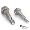 Self-drilling screws with hexagonal head and collar (shape K) 4.8