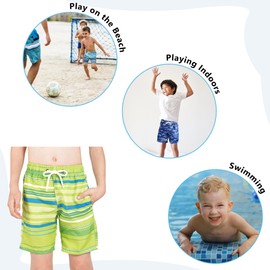 Boys Swimming Trunks Kids Beach Shorts with Mesh Lining 11-12 Years Toddler Printed Shorts Quick Dry Board Shorts Orange