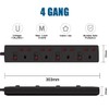 ExtraStar 4 Way Extension Lead, 13A/3120W Fused Power Strips UK