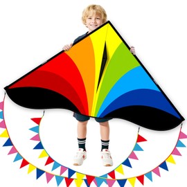 Colorful Rainbow Crystal Kite for Adult and Kids,Easy to Fly,Kites for Kids Ages 8-12,Outdoor Fun Sports Beach Children Toys Kites (Colorful Crystal, 1)