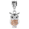 DangleTopaz Crystal Owl Charm