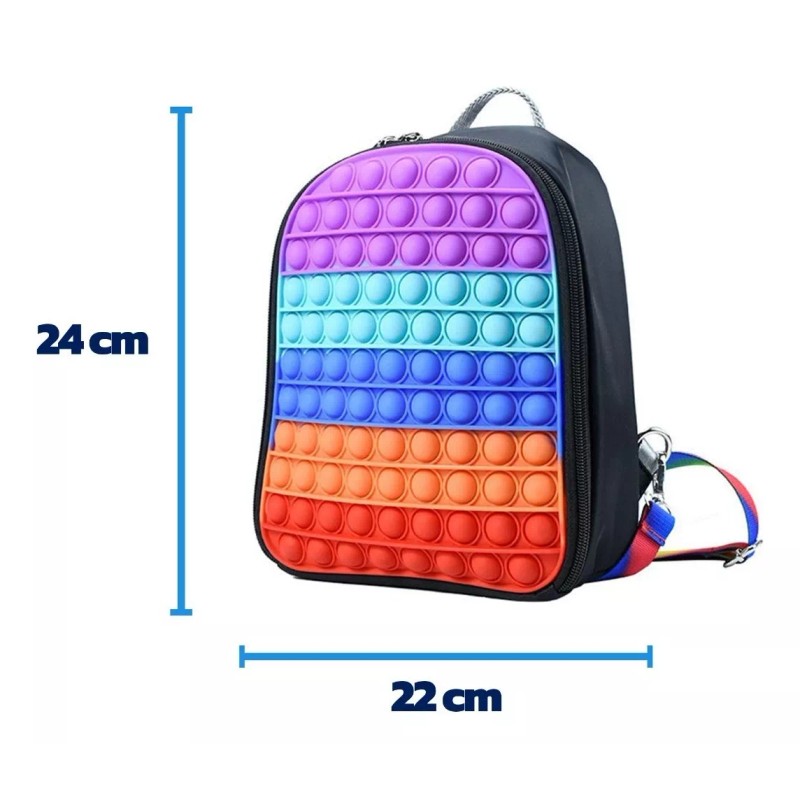 Bluelander Mochila Para Niños Pop It Antiestrés De Silicona Lonchera