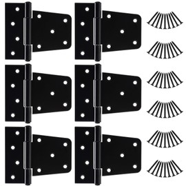 HILLMASTER 3.5 inch Heavy Duty Gate Hinges Fence Door Hinges Durable Gate Strap Hinge for Indoor Outdoor, Gate Hardware Kit for Shed, Wooden Fences, Vinyl Fence Gate, Barn Door, Garage, 6 Pack